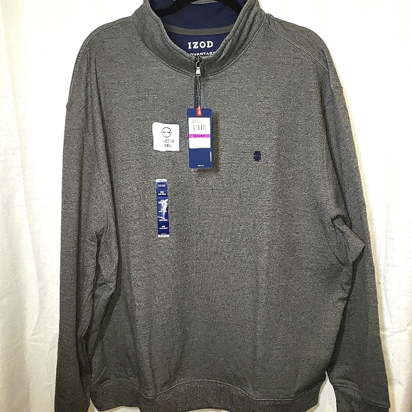 IZOD Classic Advantage Fleece in Cinder Block 2XL - Picture 2 of 7